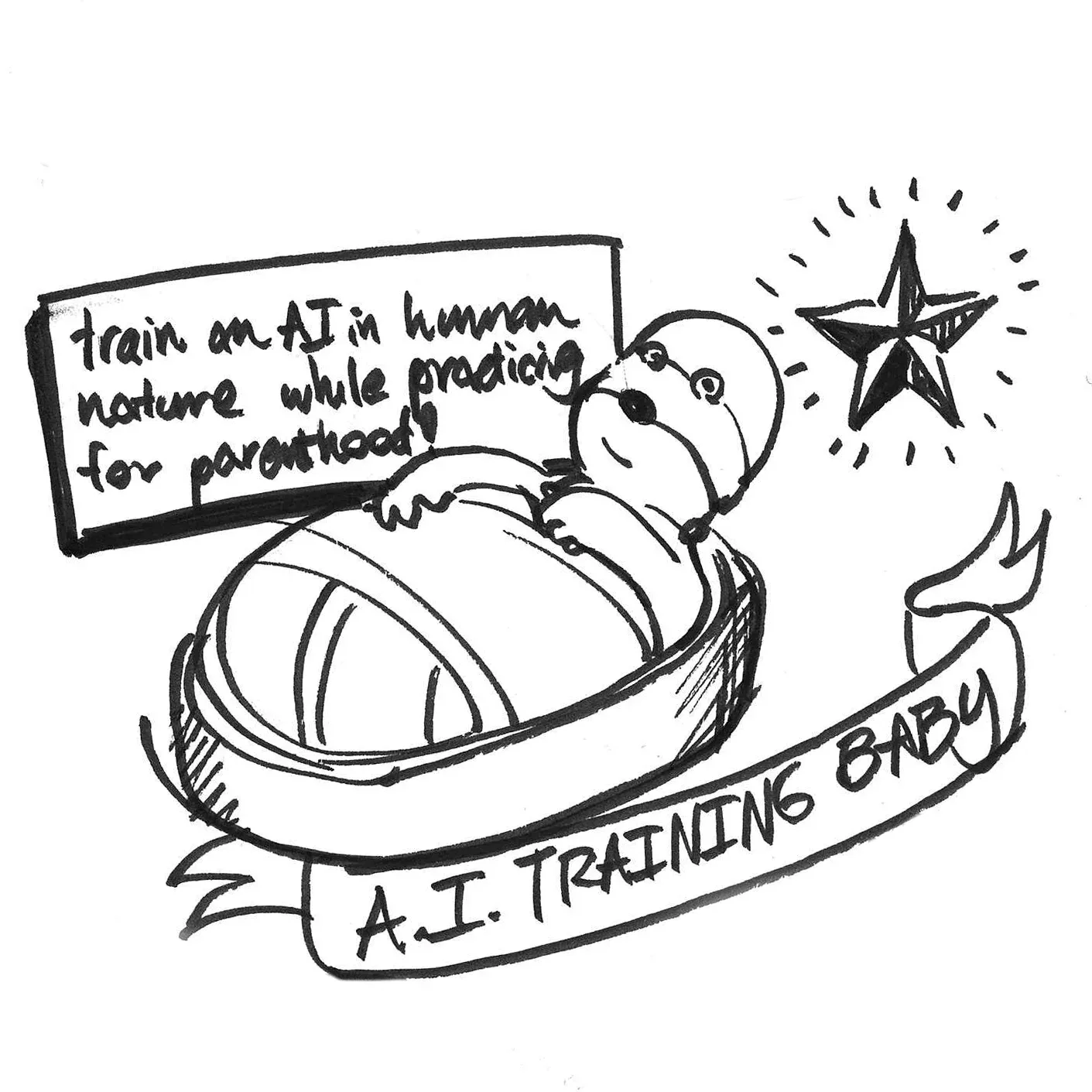 An early exploratory sketch of Babi's anthropomorphic form