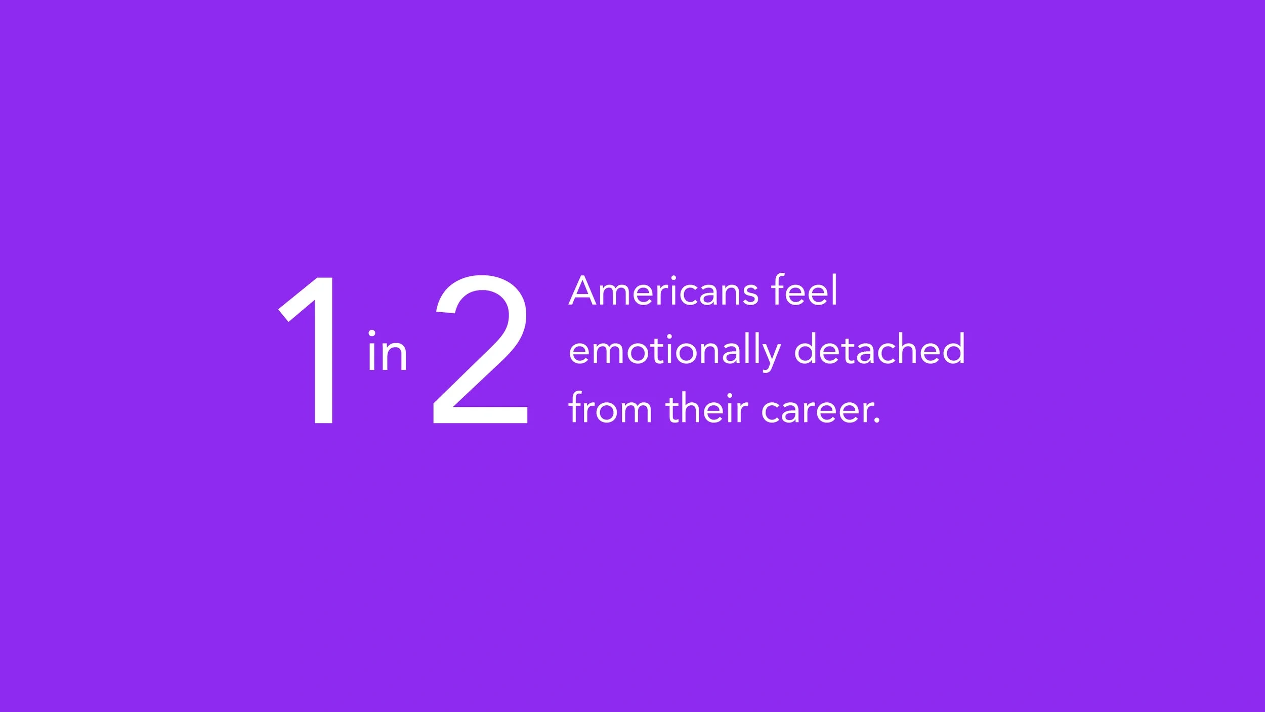 1 in 2 Americans feel emotionally detached from their career.