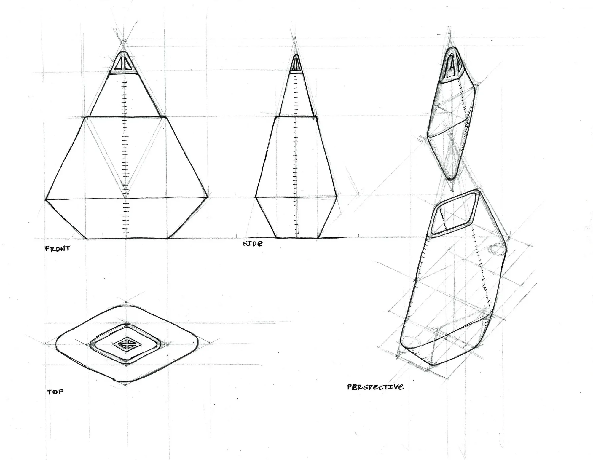 Orthographic drawings of Jade's final form
