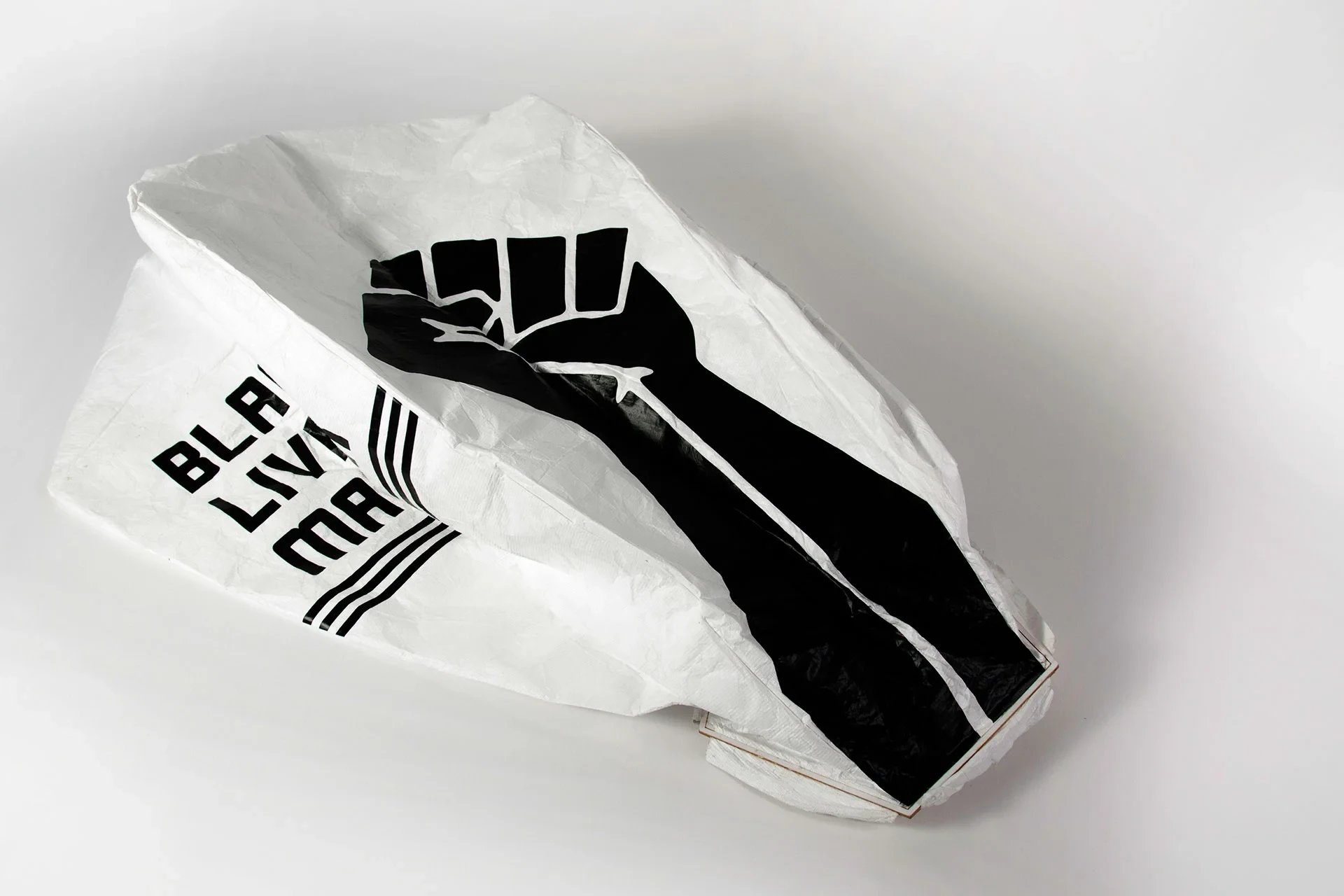 The BLM sky lantern, shown flat before assembly