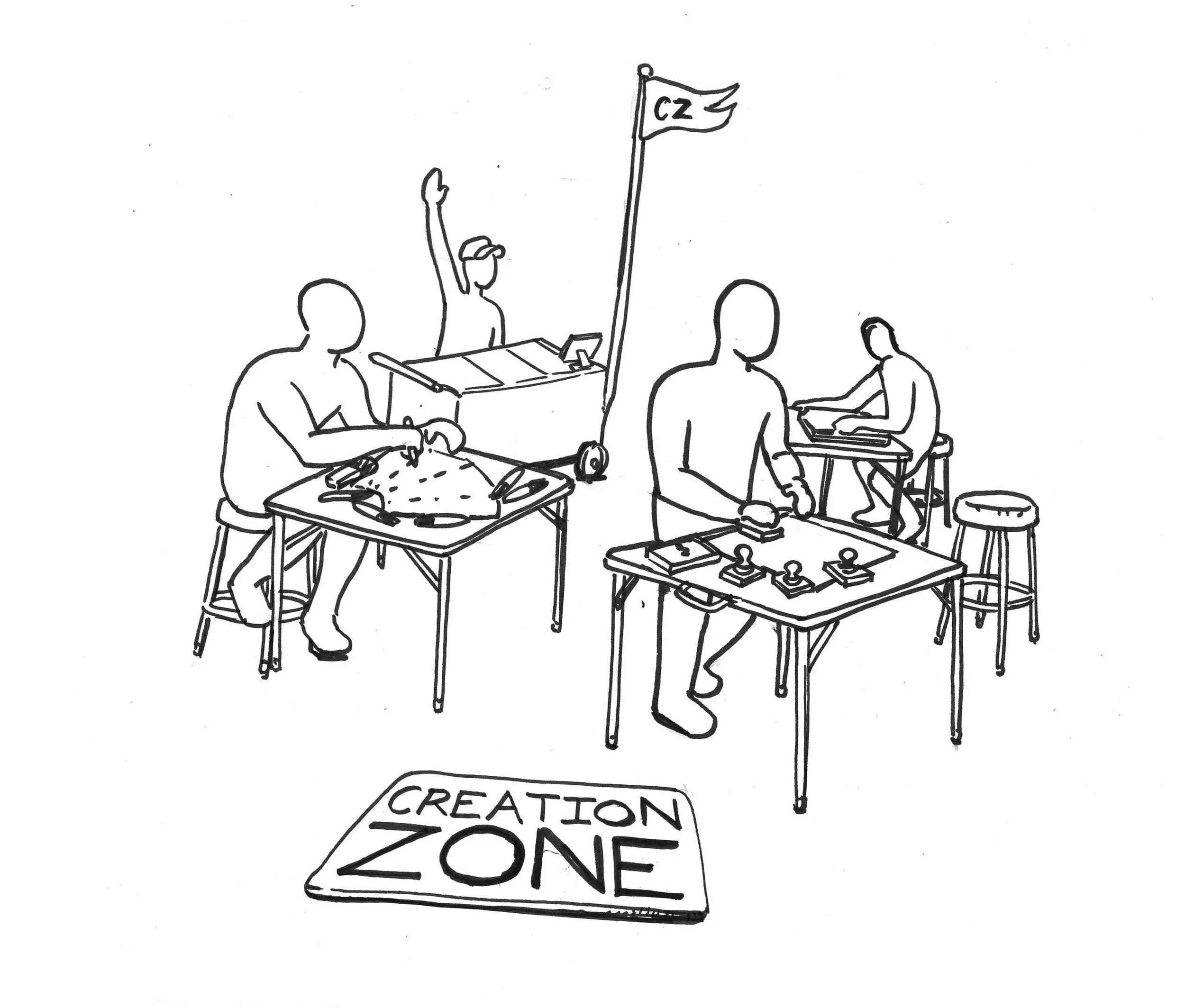 A sketch exploring MOVE's mobile customization station