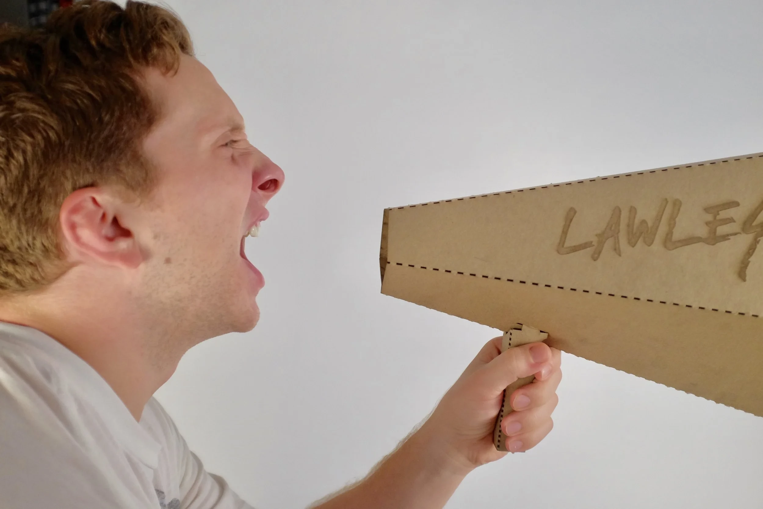 Prototyping MOVE's flat-pack megaphones, signs, and lanterns
