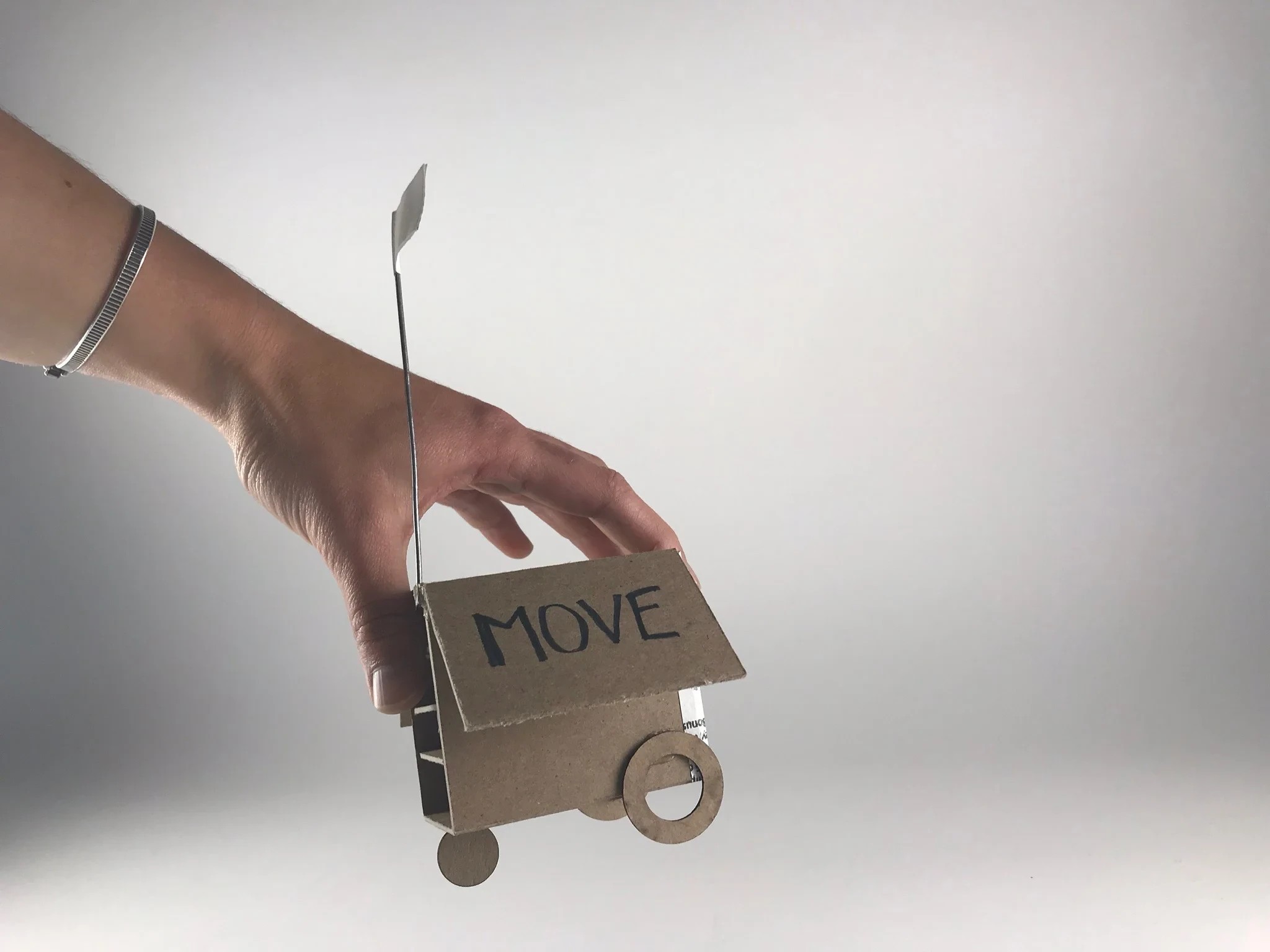 Prototyping MOVE's flat-pack megaphones, signs, and lanterns