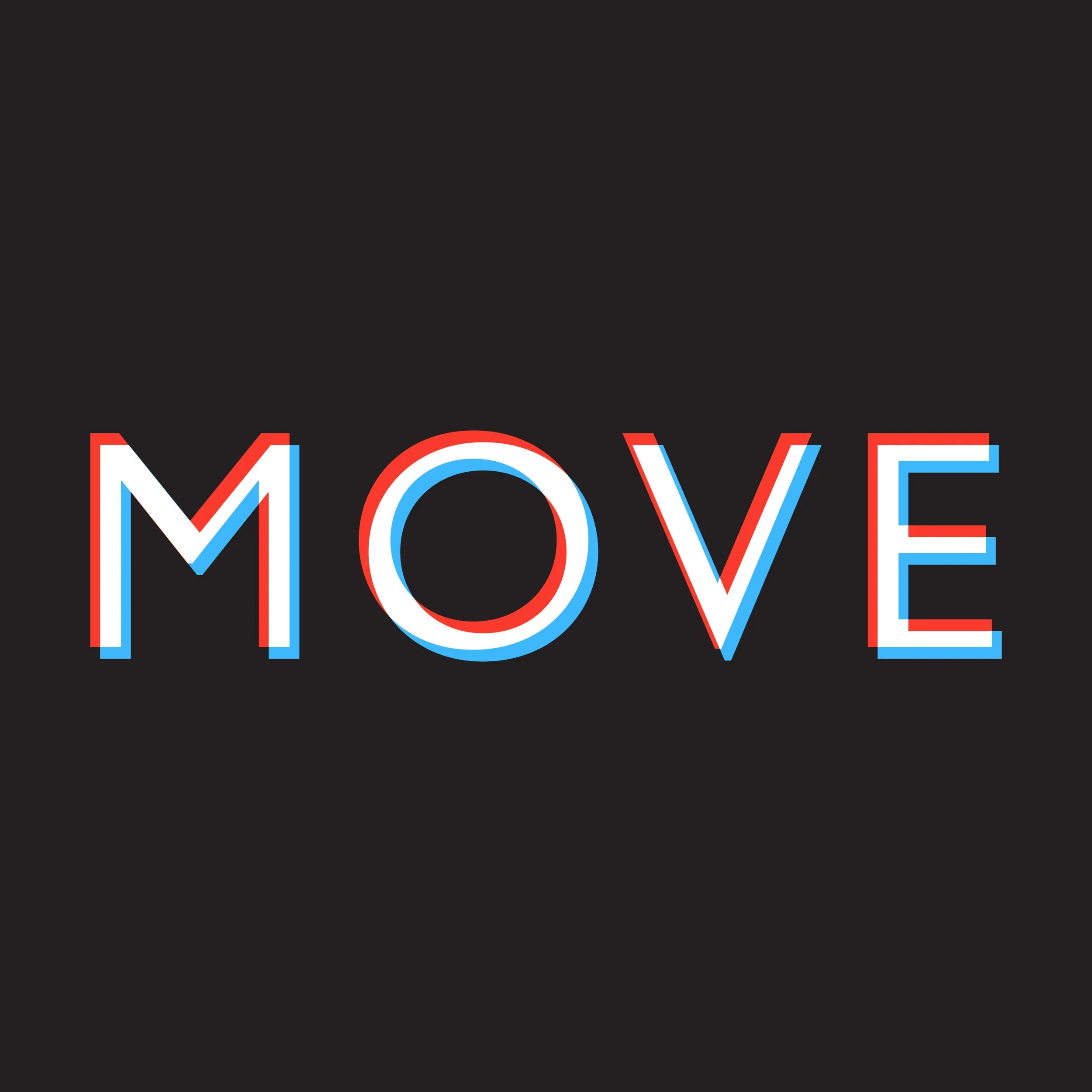 The MOVE wordmark, dark variant