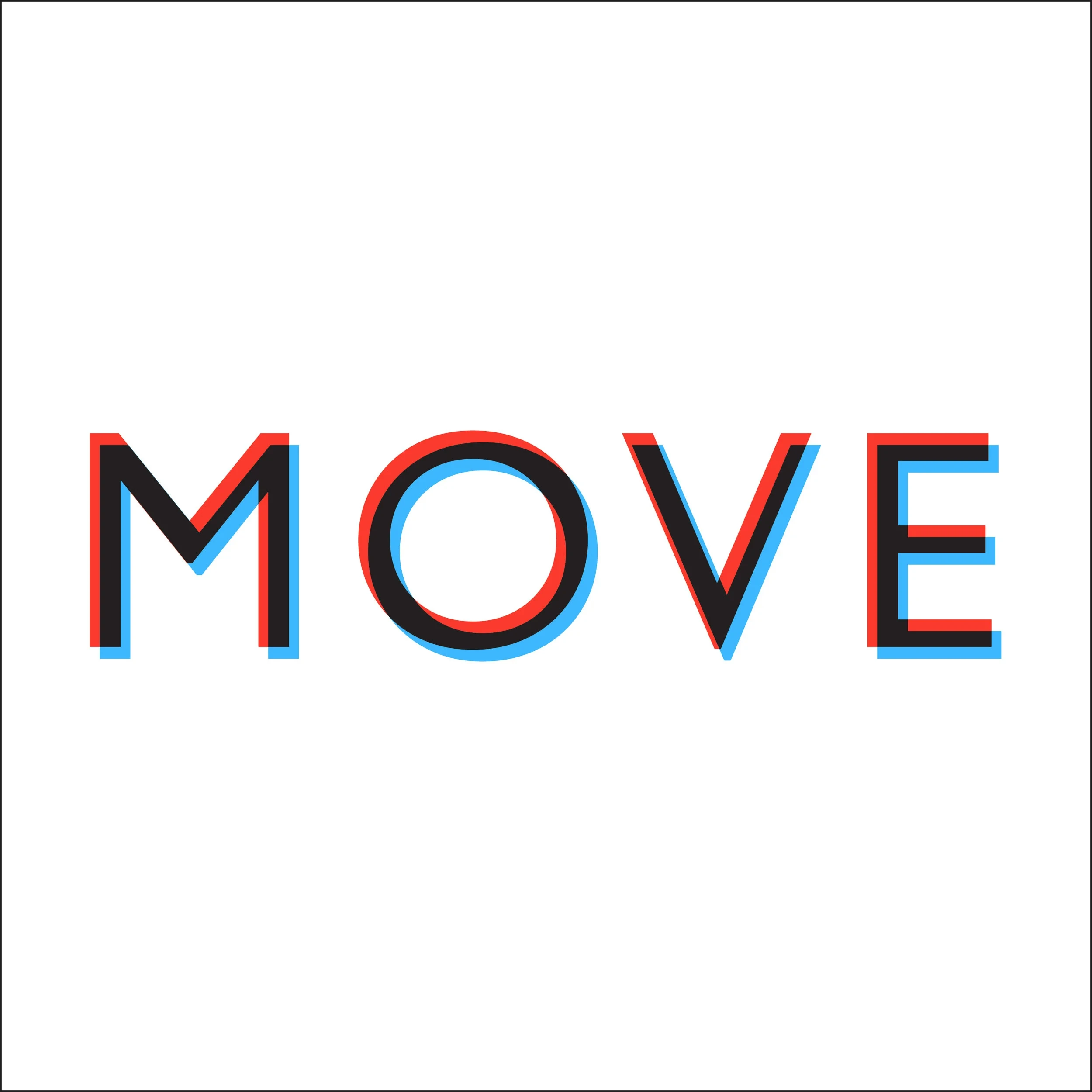 The MOVE wordmark, white variant
