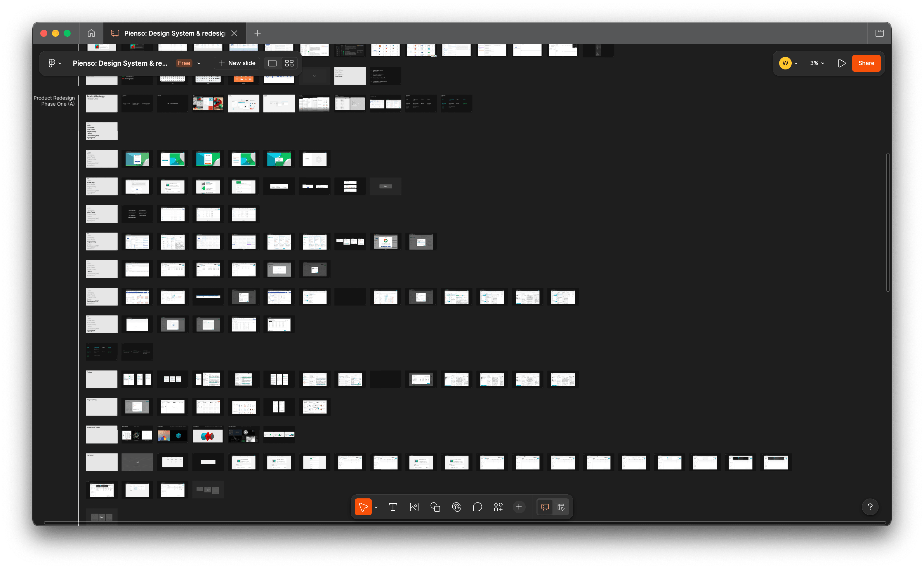 Pienso platform reskin and design-system work in Figma