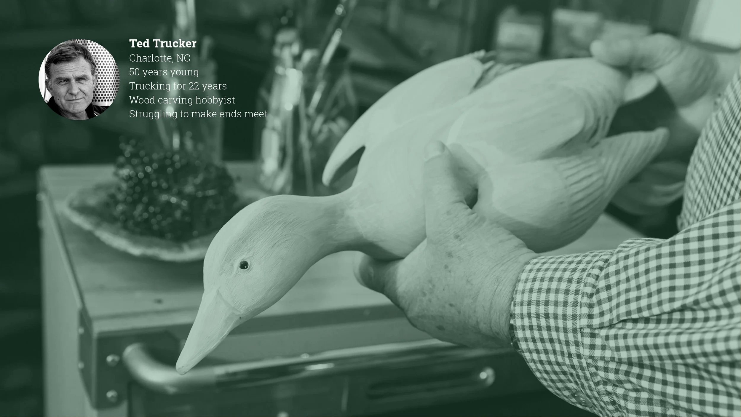 Ted Trucker is a duck decoy carving maestro — when his hands aren’t on the steering wheel.