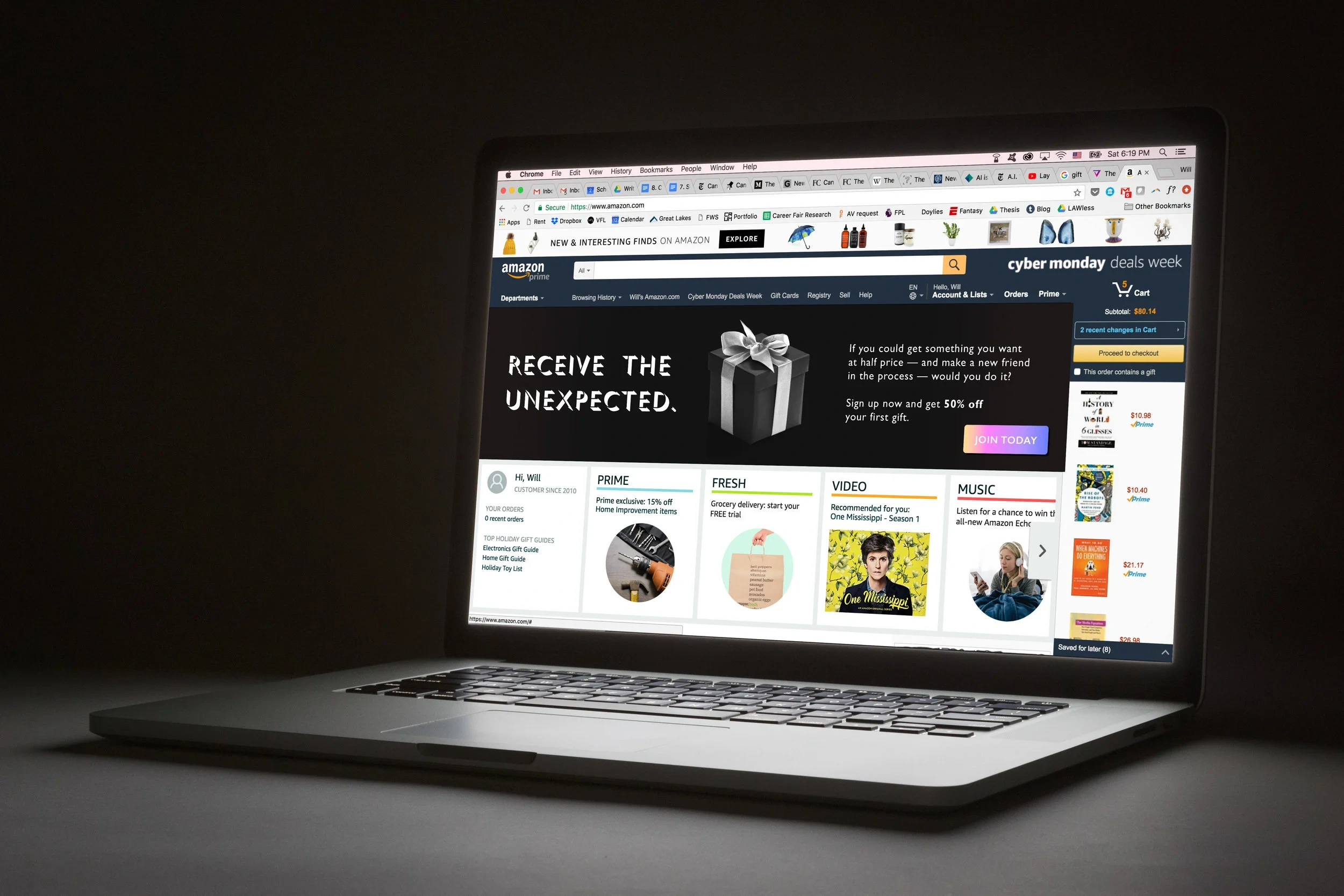 A display ad for XHARO's launch campaign, mocked up on an Amazon.com browsing session