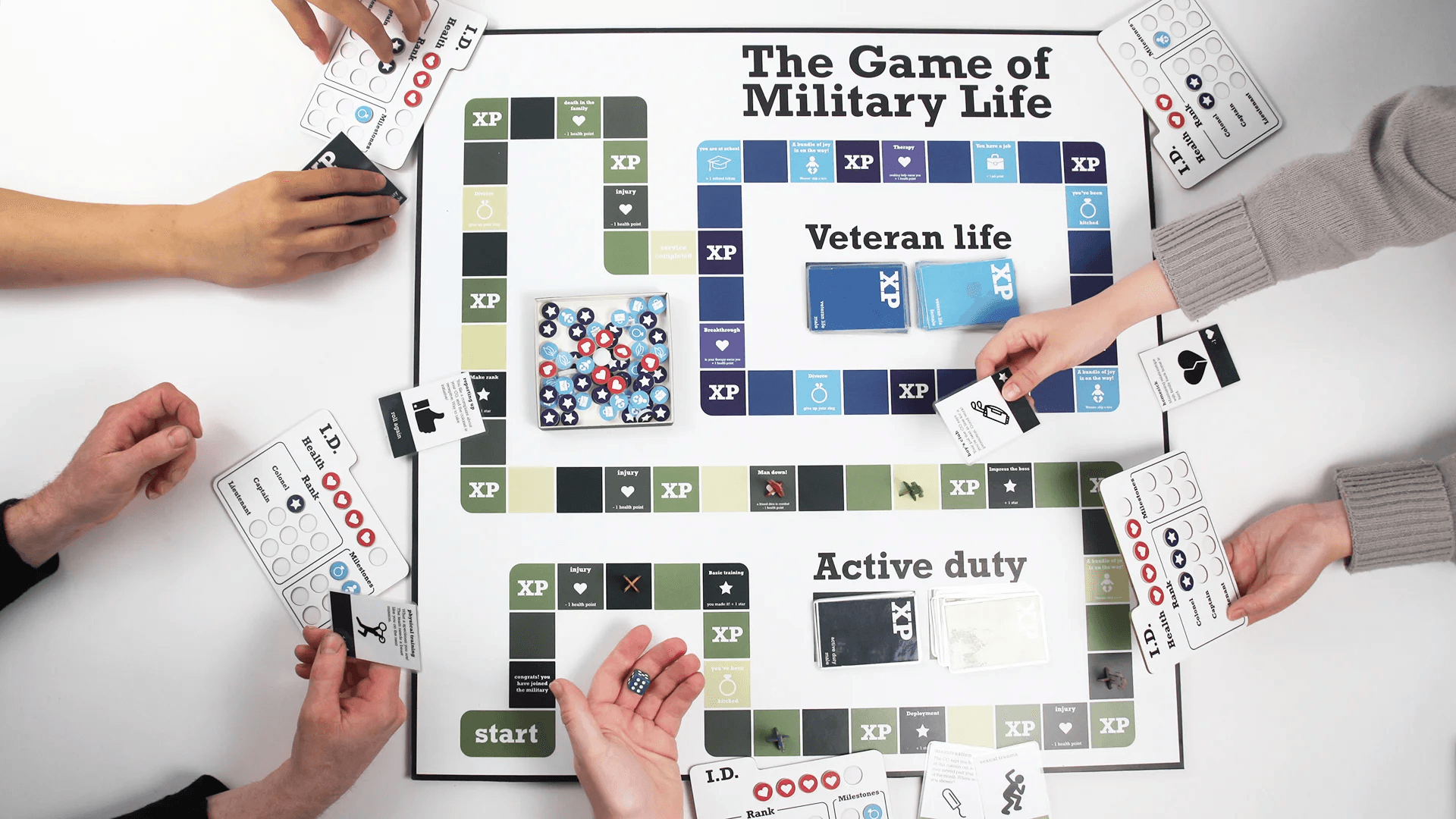 The Game of Military Life, a board game created for She Served