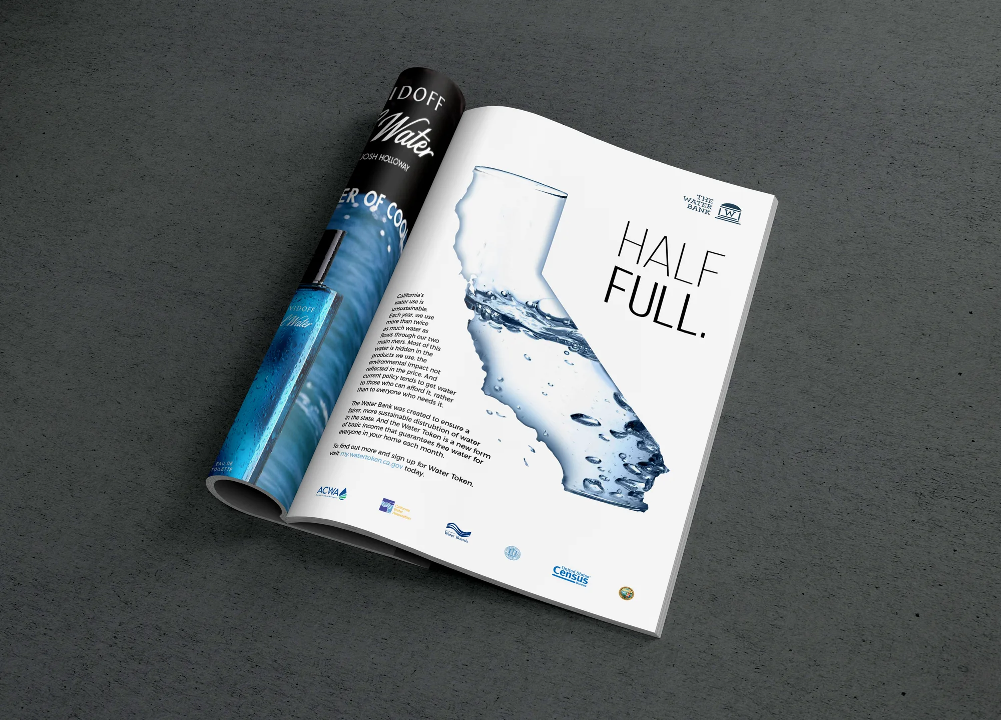 A speculative advertisement for the Water Token Project